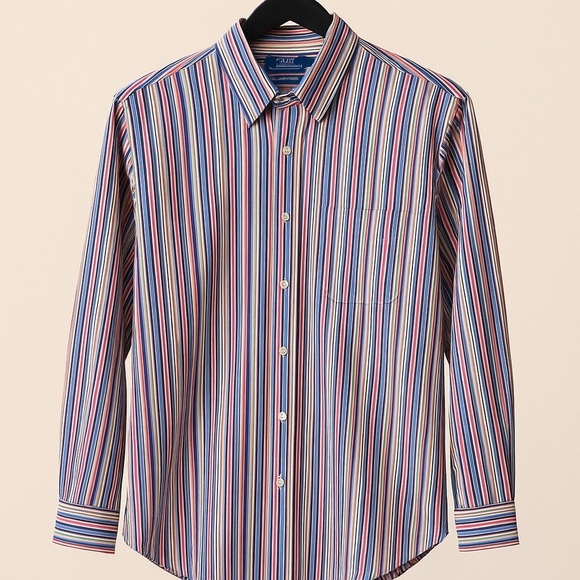 Paul Fredrick Multicolor Striped Men's Shirt Size LT - Picture 1 of 3
